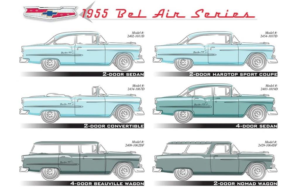 55   bel air models